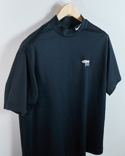 90s Nike Golf Black Short Sleeve Mock Neck, Torrey Pines (L)