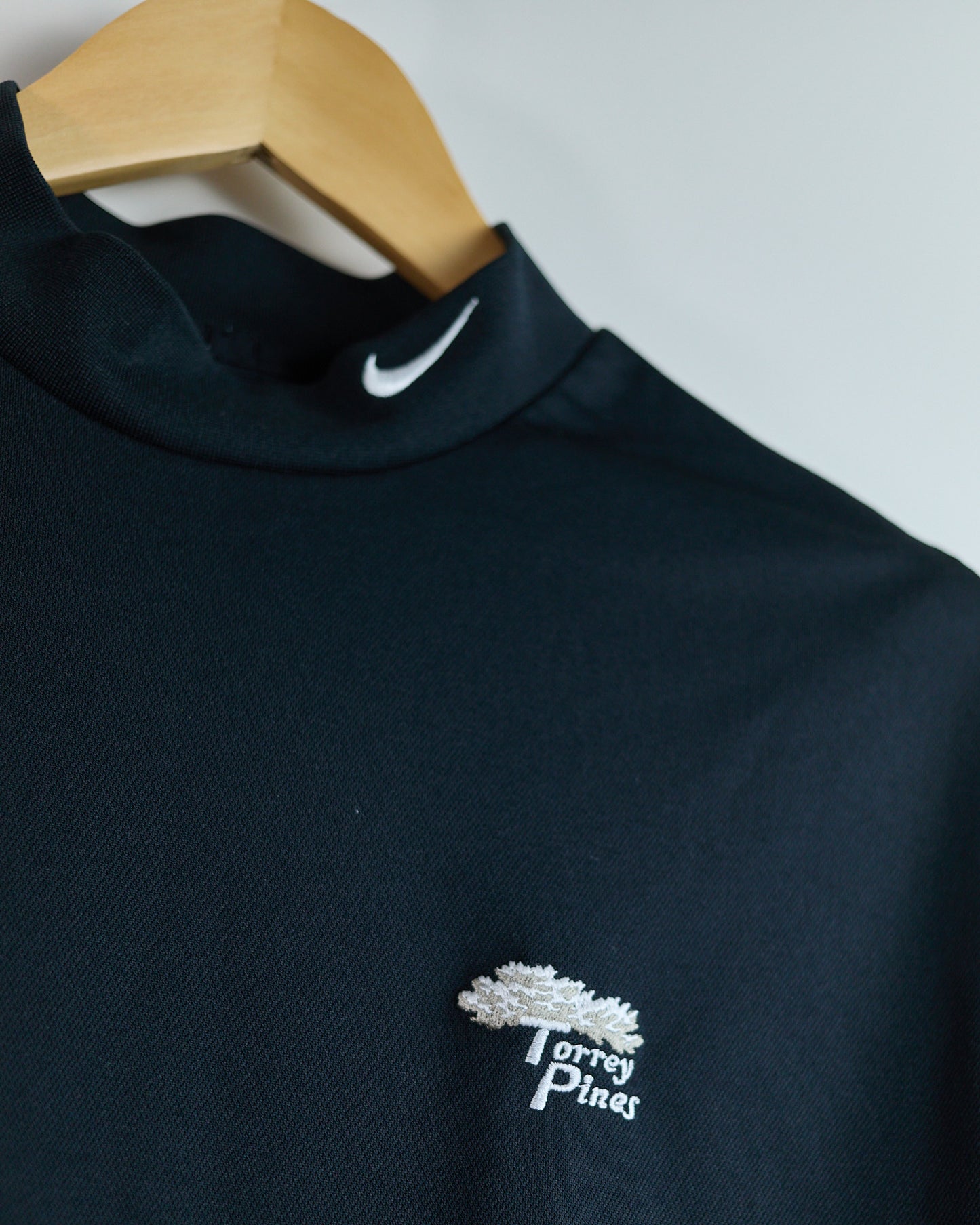 90s Nike Golf Black Short Sleeve Mock Neck, Torrey Pines (L)