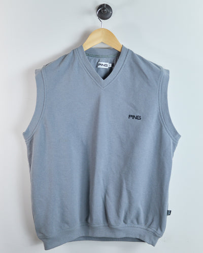 90s Ping Slate V Neck Vest, Ping Man (L)