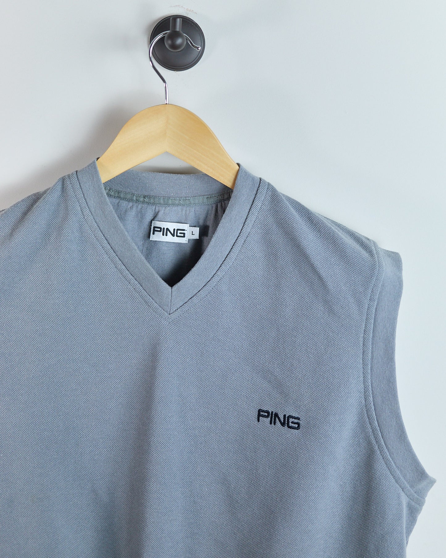 90s Ping Slate V Neck Vest, Ping Man (L)