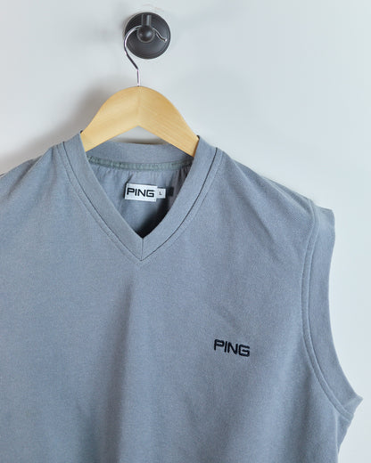 90s Ping Slate V Neck Vest, Ping Man (L)