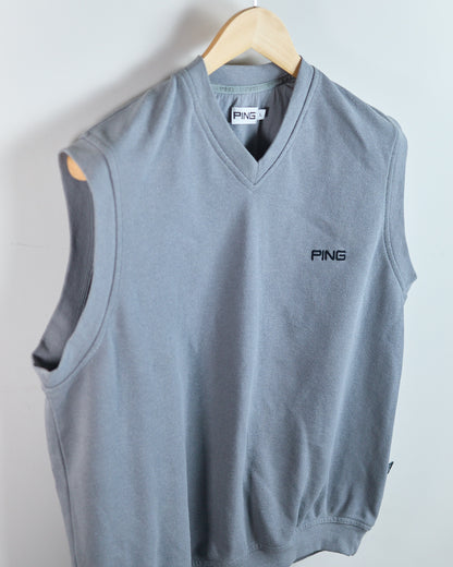 90s Ping Slate V Neck Vest, Ping Man (L)