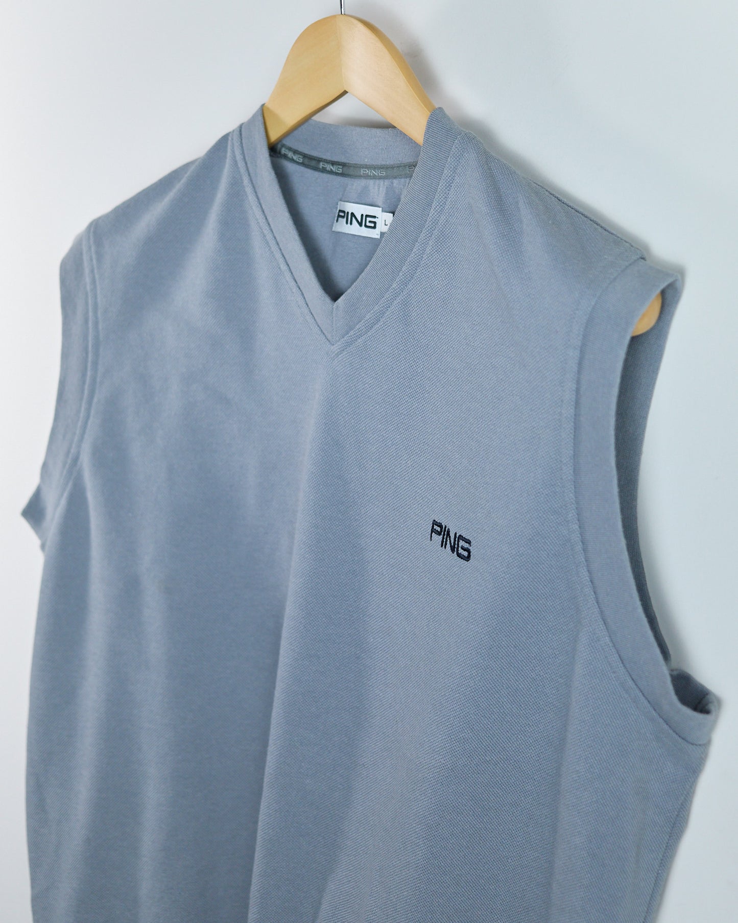 90s Ping Slate V Neck Vest, Ping Man (L)