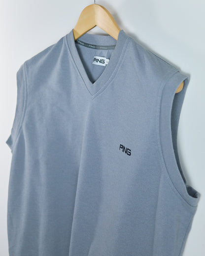 90s Ping Slate V Neck Vest, Ping Man (L)