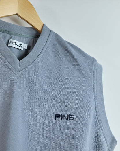 90s Ping Slate V Neck Vest, Ping Man (L)