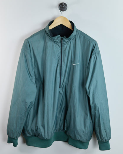 90s Nike Golf Sage/Green Half Zip Reversible Fleece & Windbreaker (L)