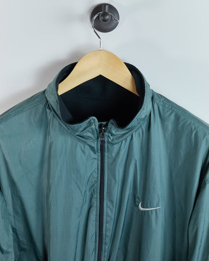90s Nike Golf Sage/Green Half Zip Reversible Fleece & Windbreaker (L)