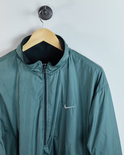 90s Nike Golf Sage/Green Half Zip Reversible Fleece & Windbreaker (L)