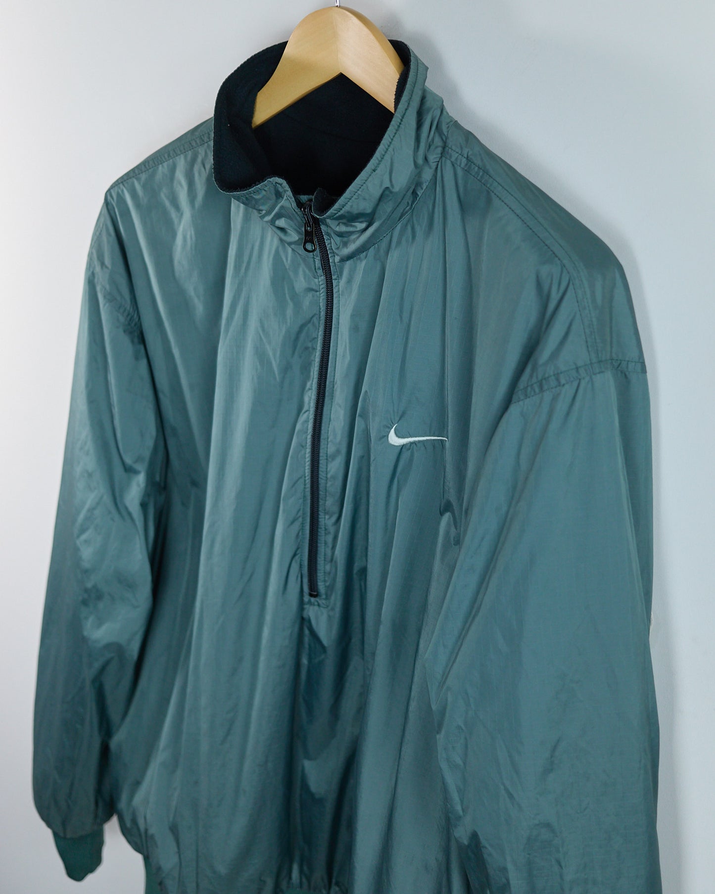 90s Nike Golf Sage/Green Half Zip Reversible Fleece & Windbreaker (L)