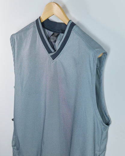 90s Nike Golf Black/White V Neck Windbreaker Vest (L)