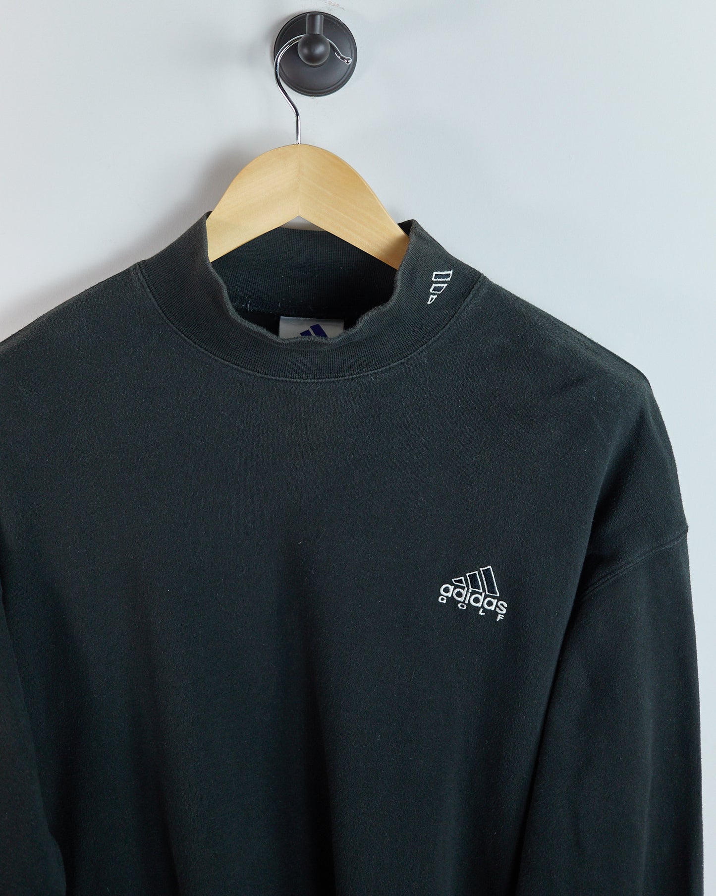 90s Adidas Golf Black Long Sleeve Mock Neck (L)