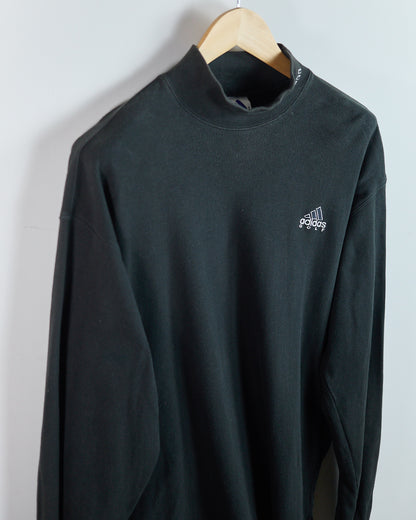 90s Adidas Golf Black Long Sleeve Mock Neck (L)