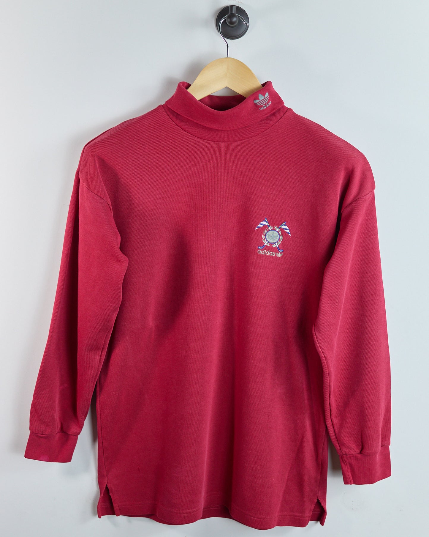 90s Adidas Golf Dark Red Long Sleeve Turtle Neck (M)