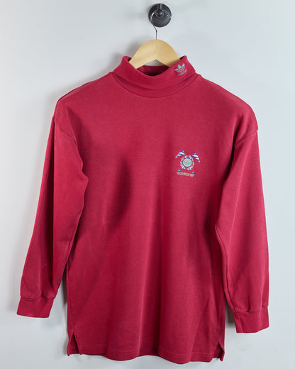 90s Adidas Golf Dark Red Long Sleeve Turtle Neck (M)