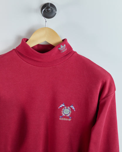 90s Adidas Golf Dark Red Long Sleeve Turtle Neck (M)