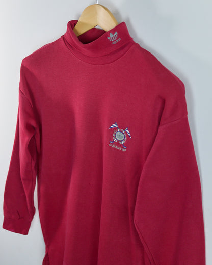 90s Adidas Golf Dark Red Long Sleeve Turtle Neck (M)