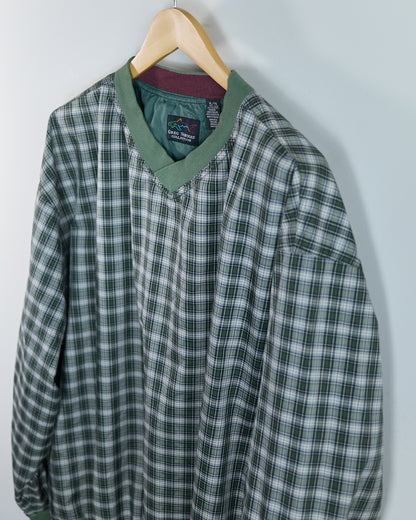 80s to early 90s Greg Norman White/Cream V Neck Windbreaker (XL)