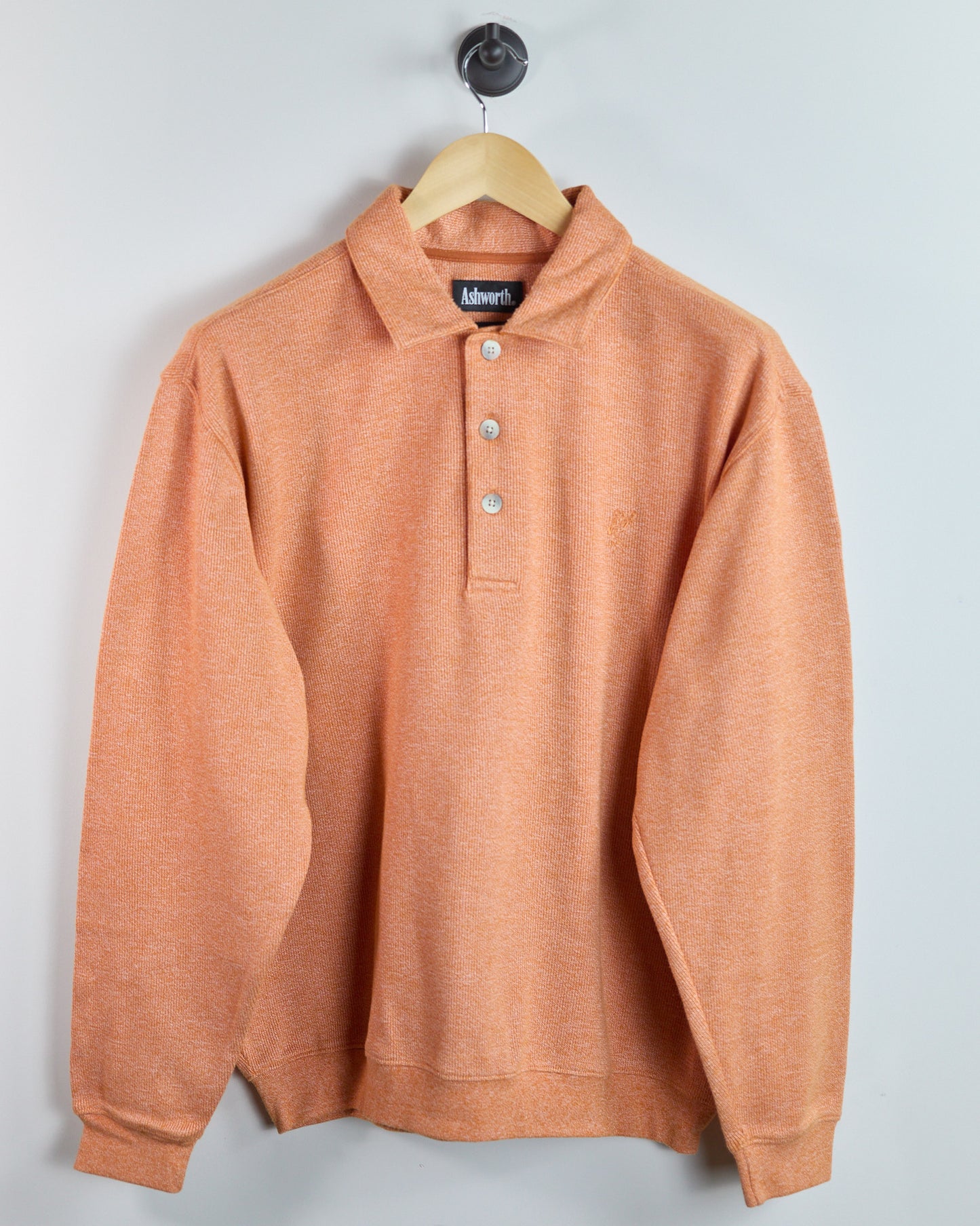 90s Ashworth Knit Long Sleeve Polo/Jumper (L)