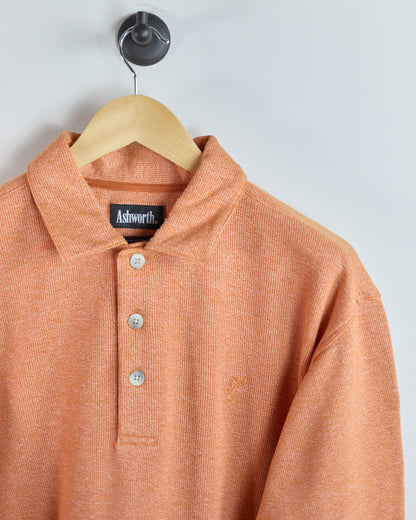 90s Ashworth Knit Long Sleeve Polo/Jumper (L)