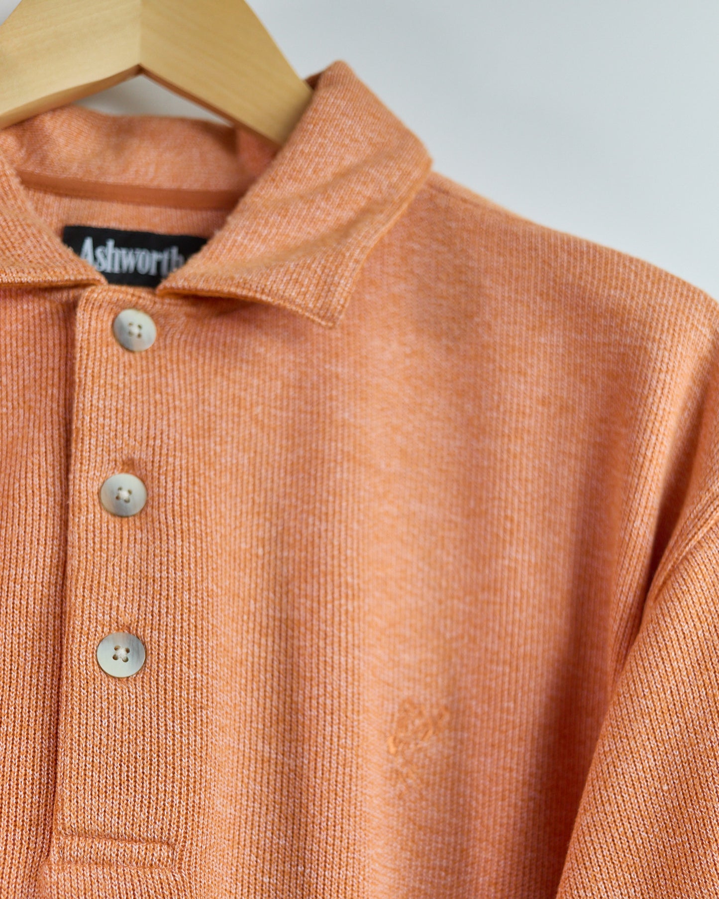 90s Ashworth Knit Long Sleeve Polo/Jumper (L)