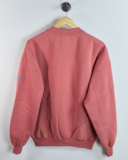 80s Adidas Golf Peach V Neck Crew Neck Jumper (M)