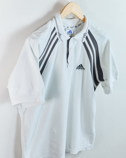 90s Adidas Golf White/Black Polo (M)