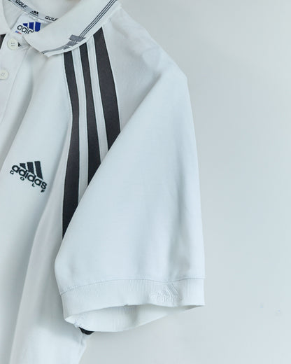 90s Adidas Golf White/Black Polo (M)