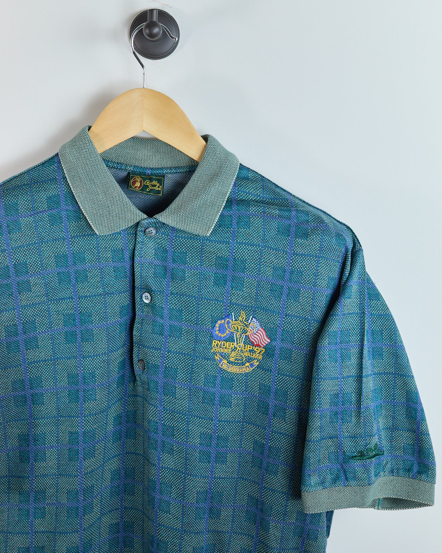 90s Bobby Jones Teal/Blue 1997 Ryder Cup Valderrama Polo (M)
