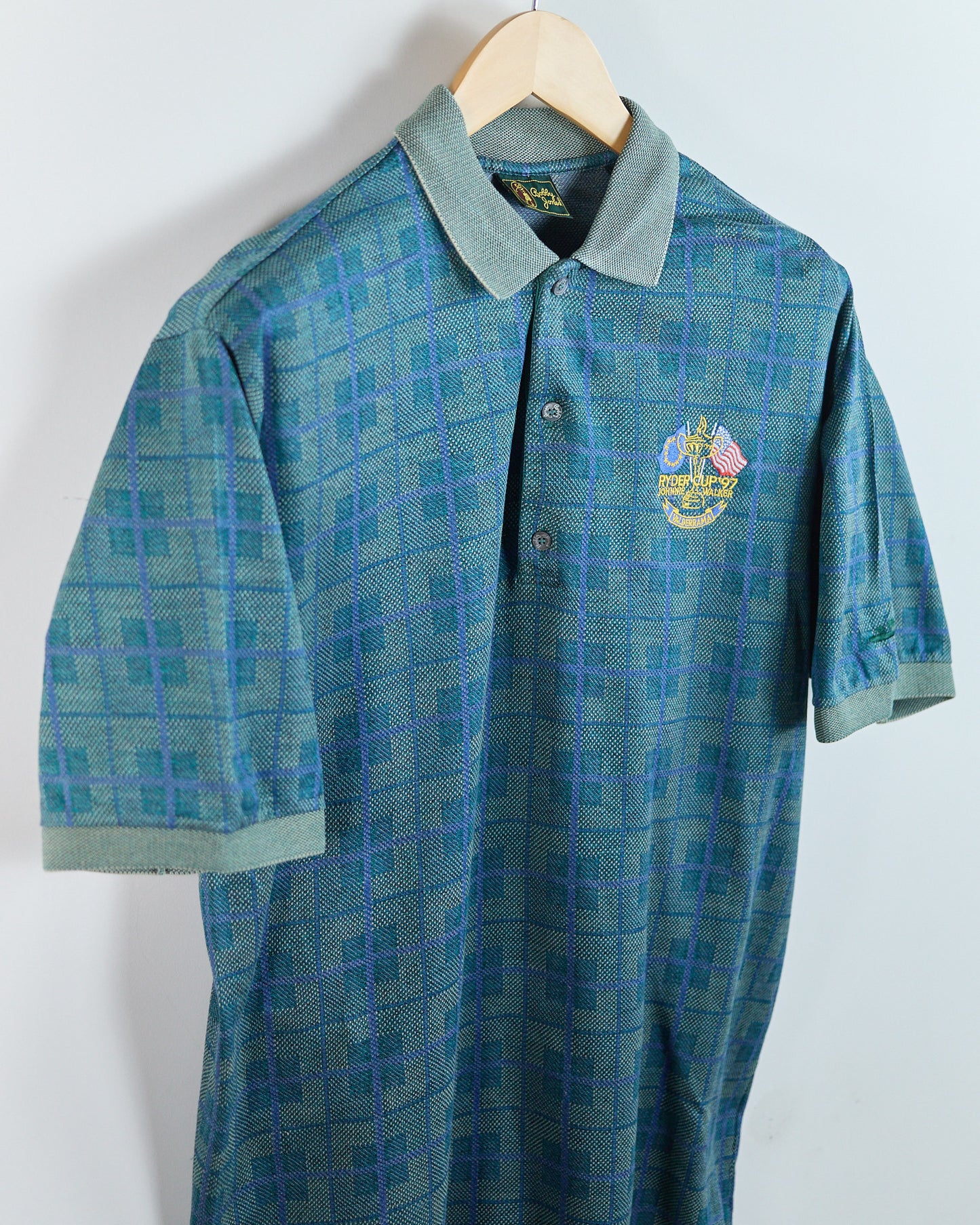 90s Bobby Jones Teal/Blue 1997 Ryder Cup Valderrama Polo (M)