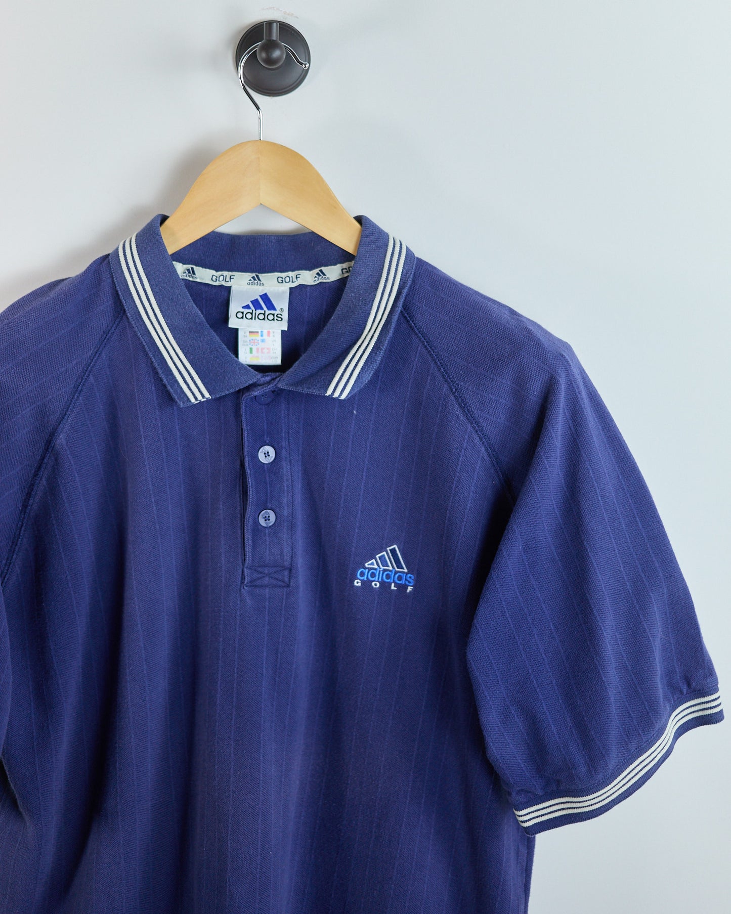 90s Adidas Golf Blue Polo (L)