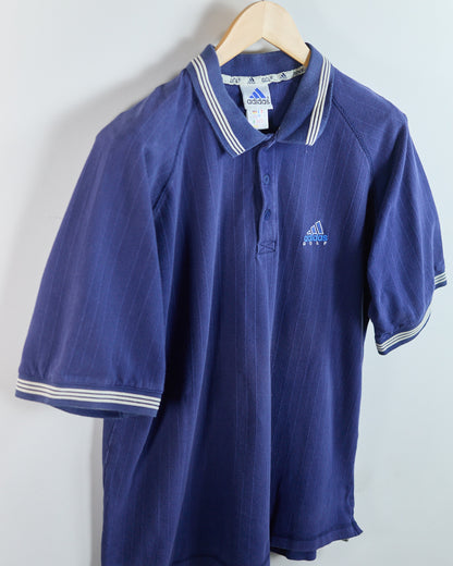 90s Adidas Golf Blue Polo (L)