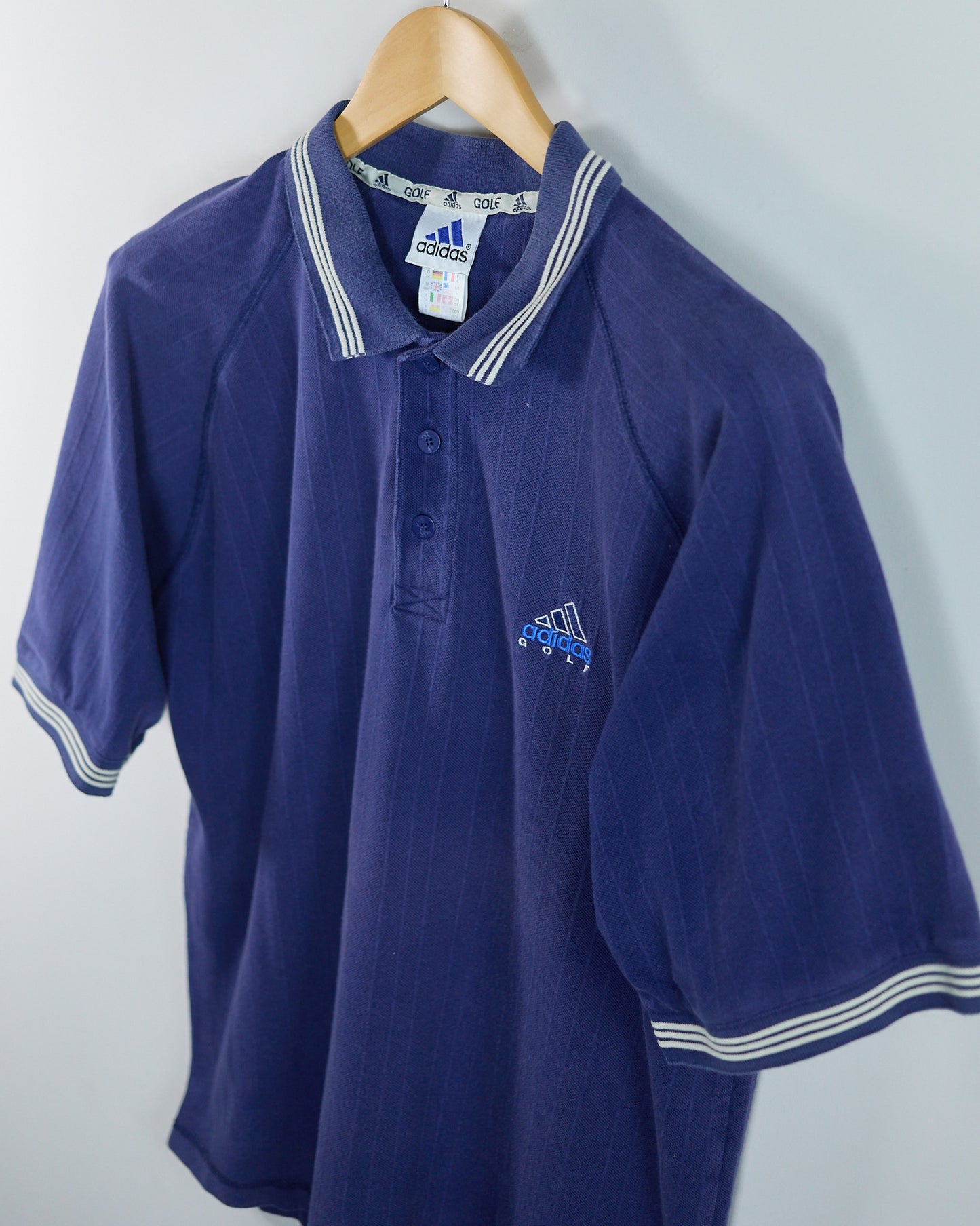 90s Adidas Golf Blue Polo (L)