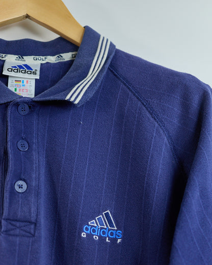 90s Adidas Golf Blue Polo (L)