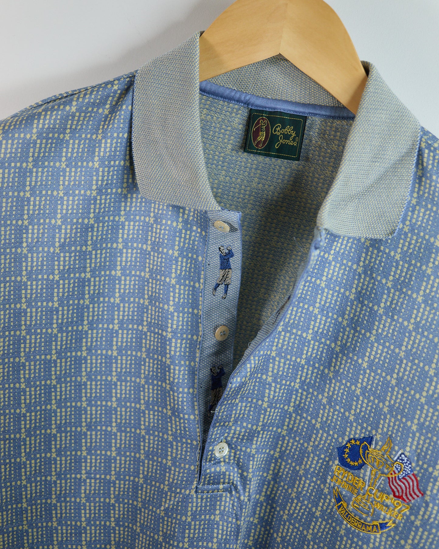 90s Bobby Jones Blue/Gold 1997 Ryder Cup Valderrama Polo (XL)
