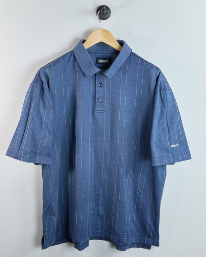 90s Ashworth Blue Stripe Weave Polo (XL)