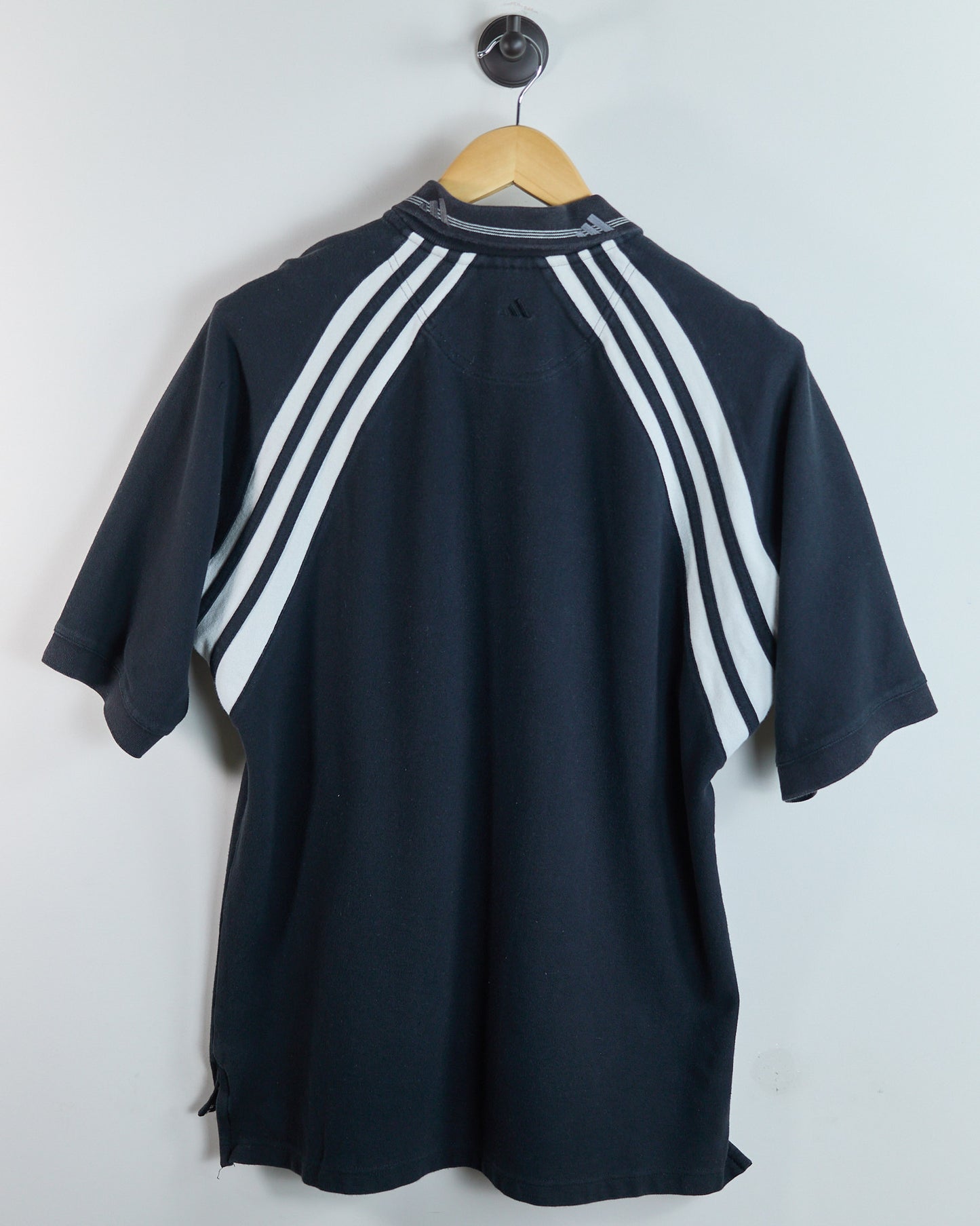 90s Adidas Golf Black/White Polo (L)