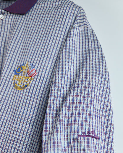 90s Bobby Jones Cream/Navy 1997 Ryder Cup Valderrama Pattern Polo, NWT (XL)
