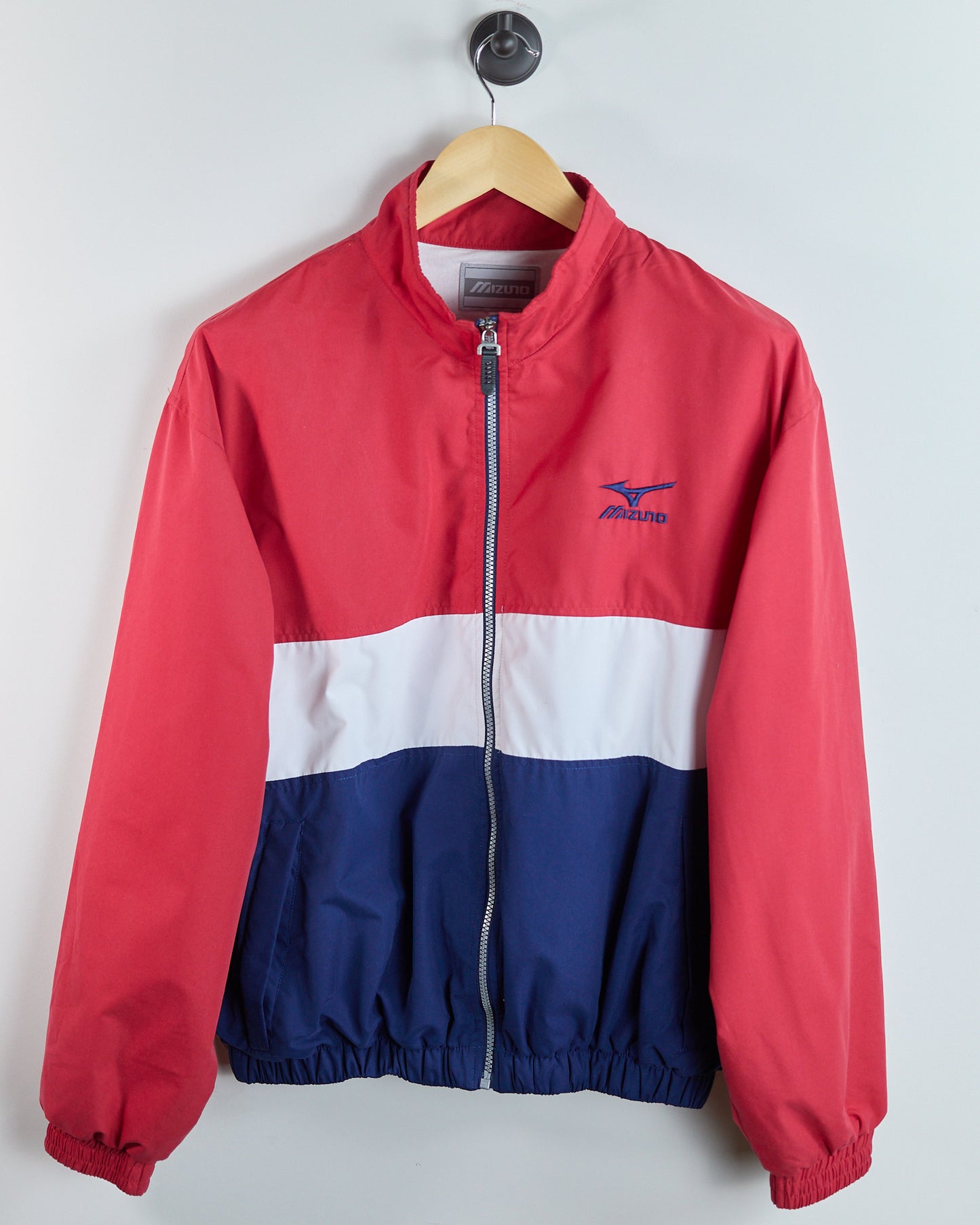 90s Mizuno Golf Red/White Zip Up Windbreaker (L)