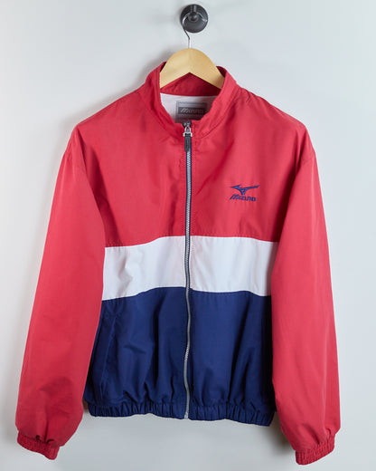 90s Mizuno Golf Red/White Zip Up Windbreaker (L)