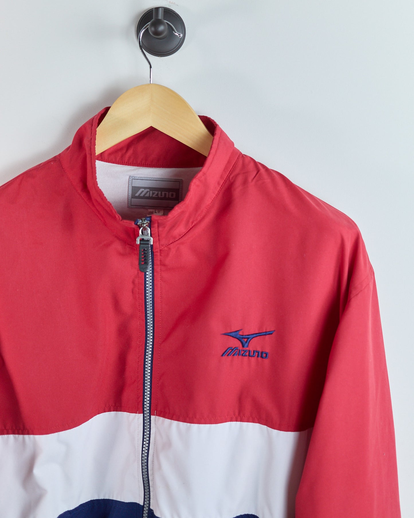 90s Mizuno Golf Red/White Zip Up Windbreaker (L)