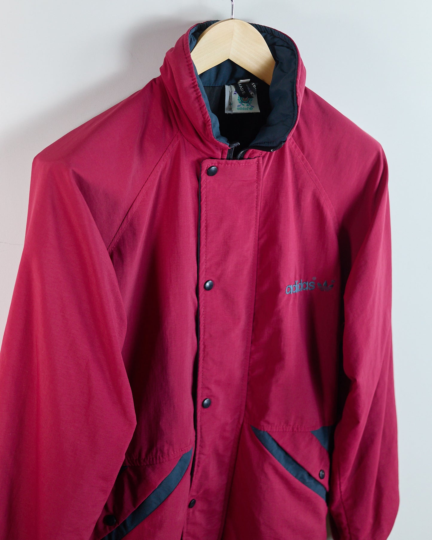80s Adidas Golf Red Zip Up Windbreaker (S but bigger)
