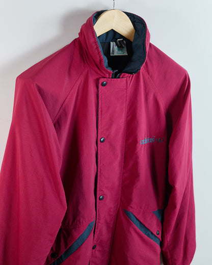 80s Adidas Golf Red Zip Up Windbreaker (S but bigger)