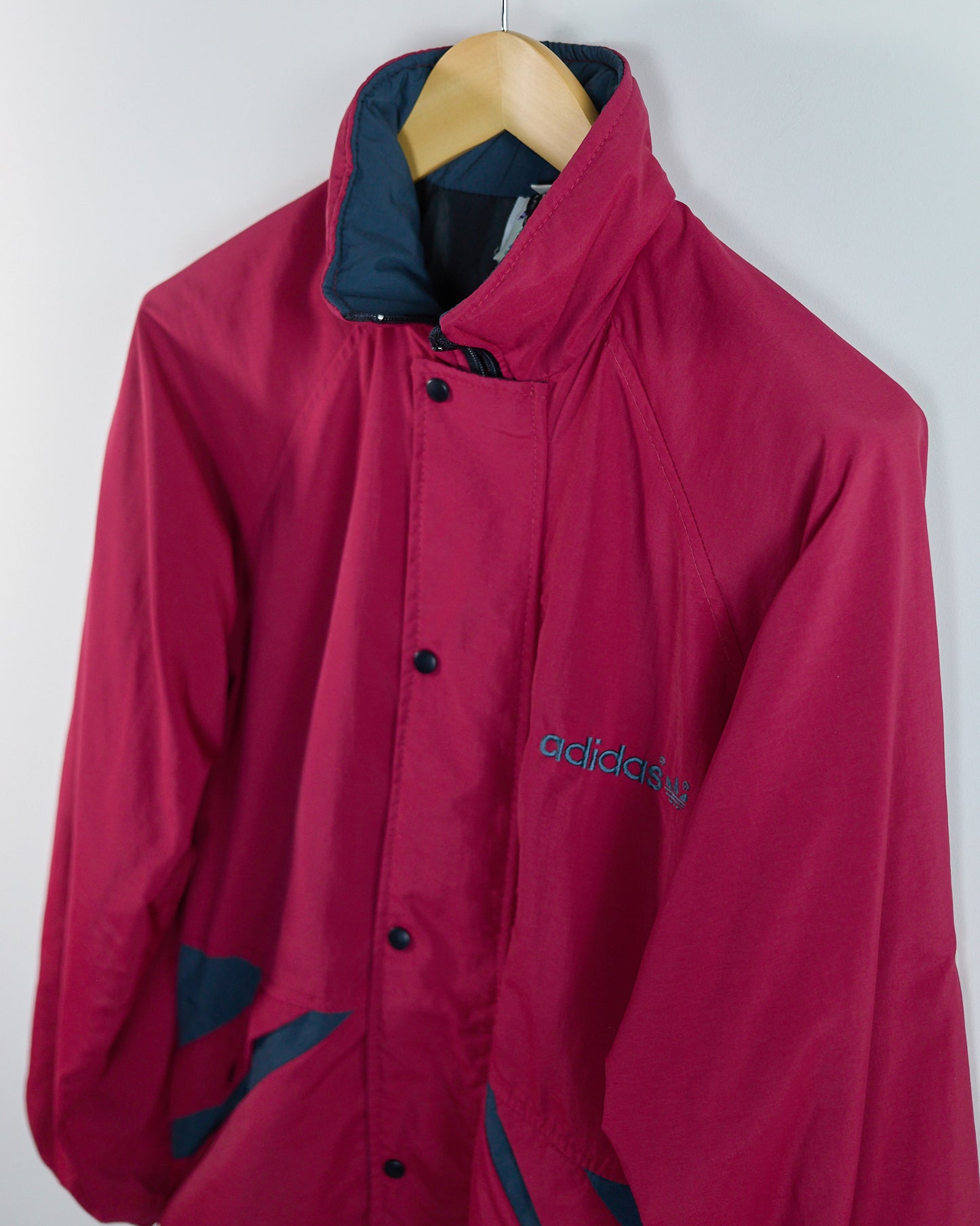 80s Adidas Golf Red Zip Up Windbreaker (S but bigger)