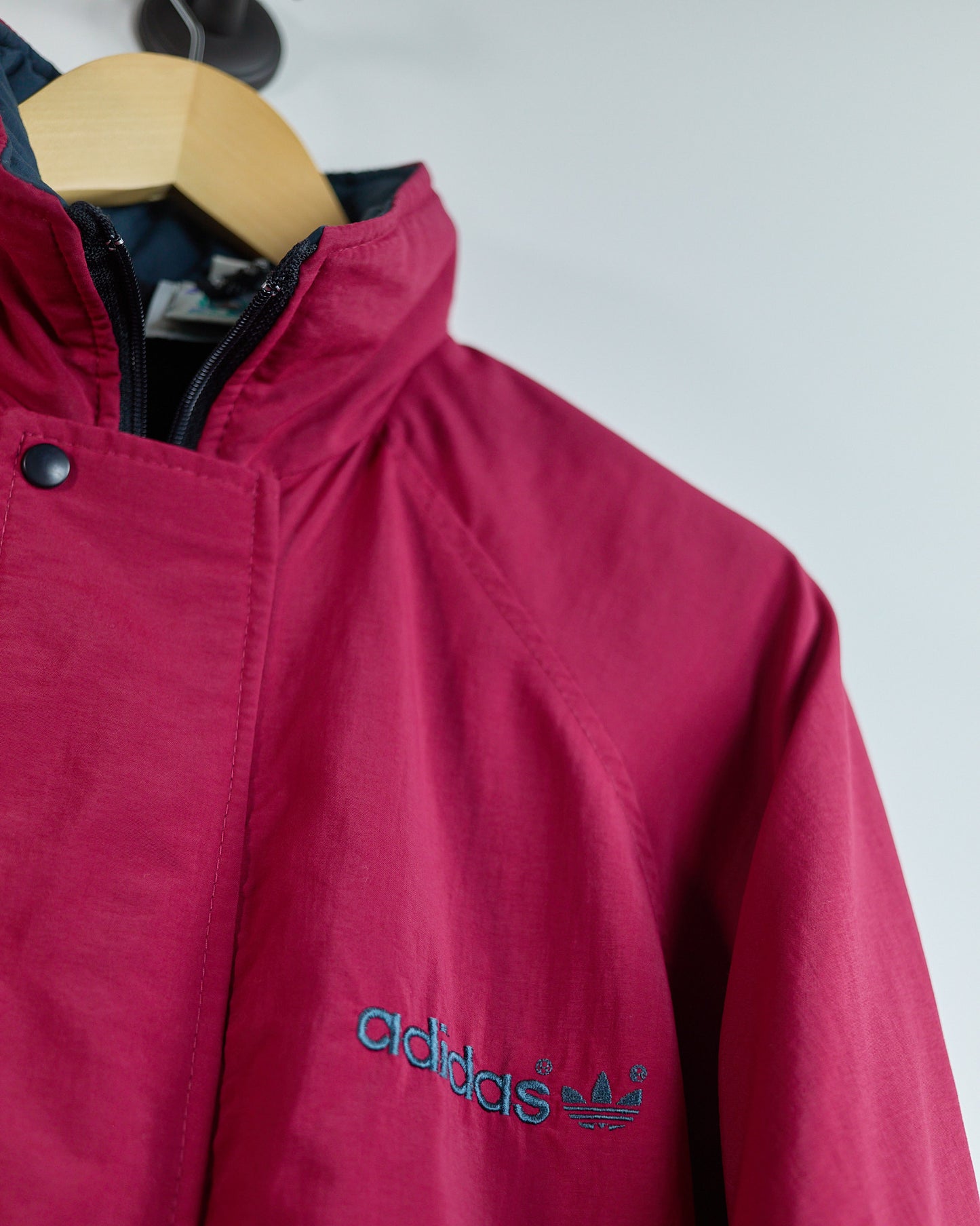 80s Adidas Golf Red Zip Up Windbreaker (S but bigger)