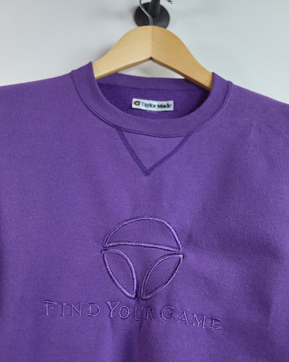 80s to early 90s TaylorMade Purple Crew Neck Jumper (S (fits M))