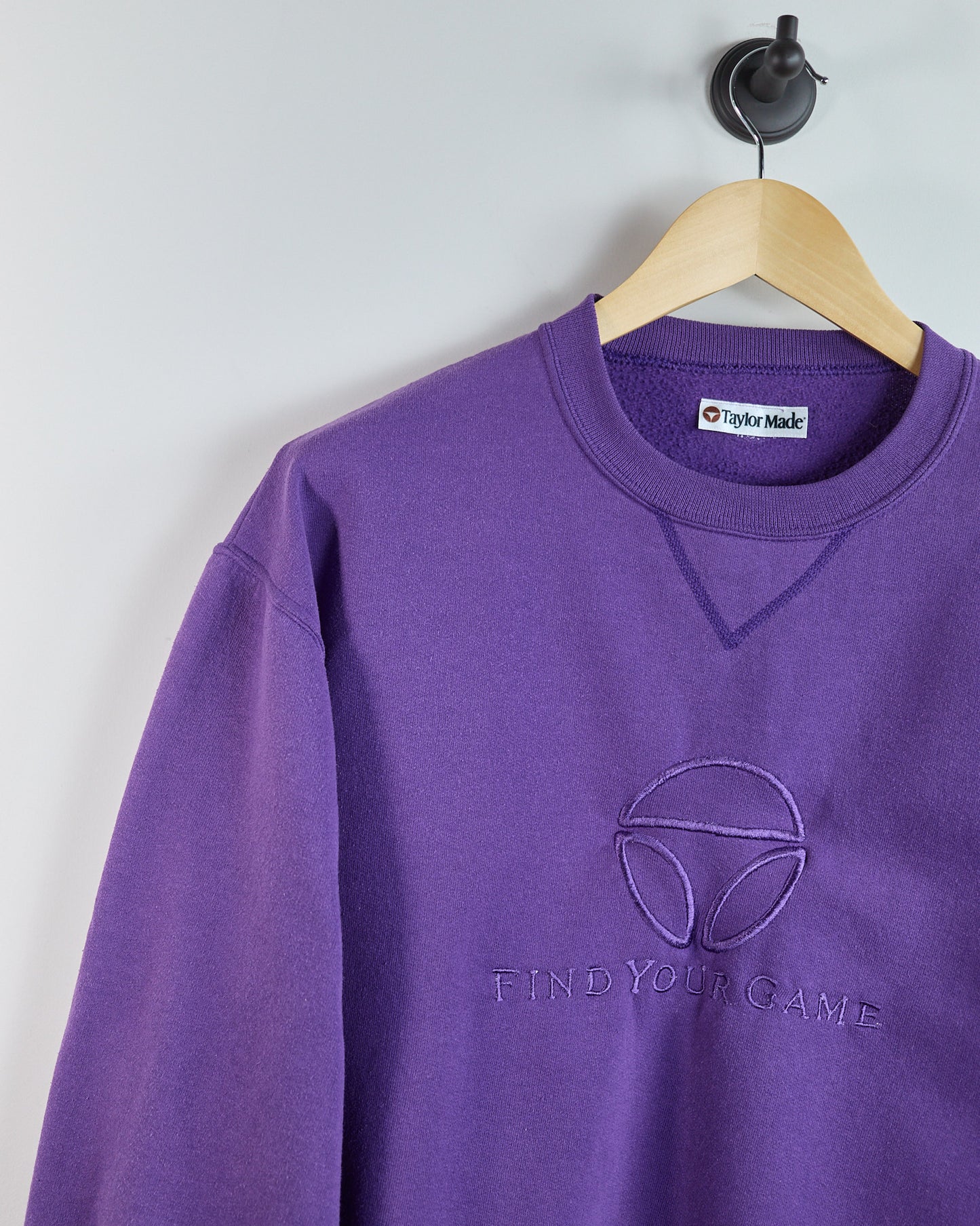 80s to early 90s TaylorMade Purple Crew Neck Jumper (S (fits M))