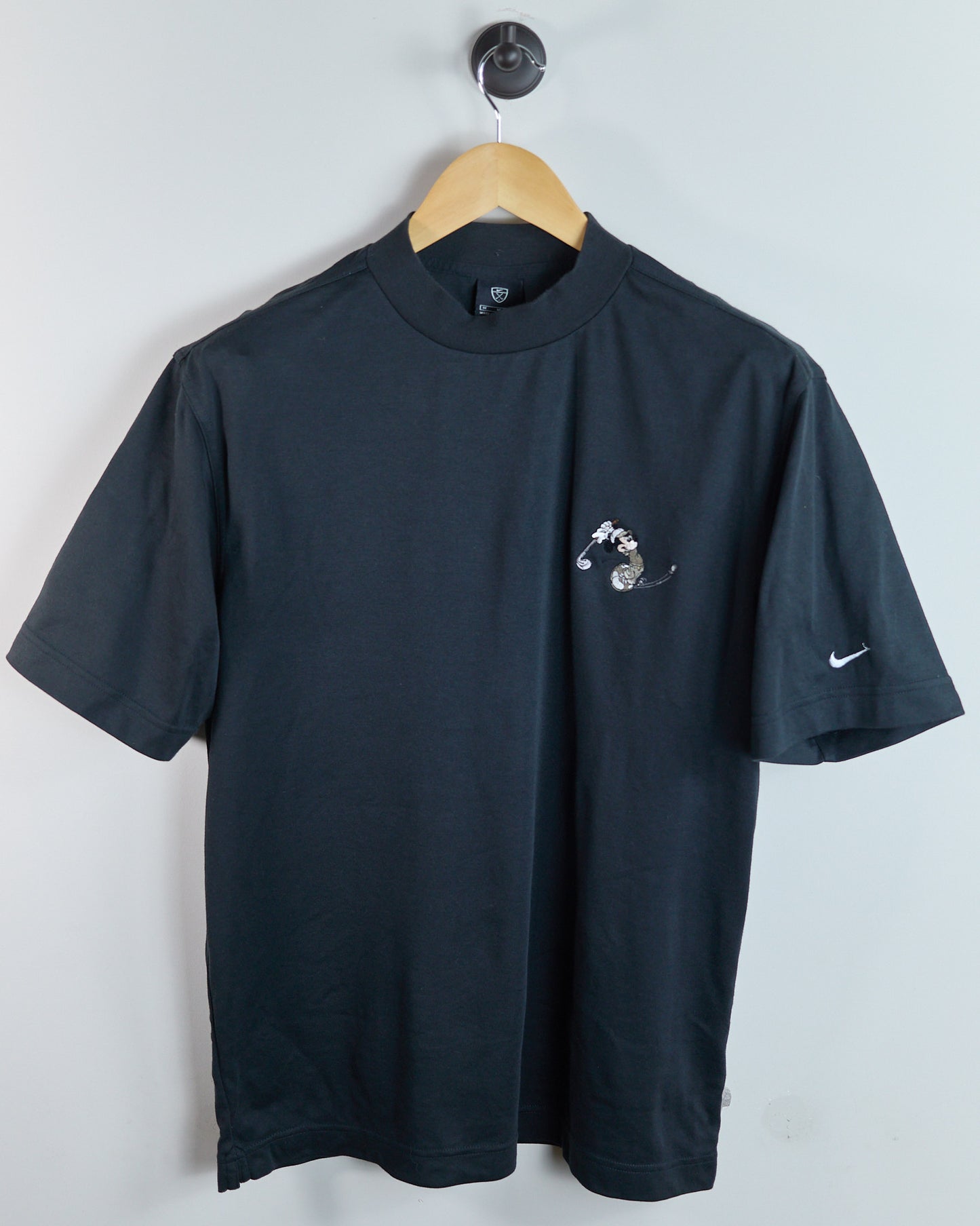 90s Nike Golf Black Short Sleeve Mock Neck (M)