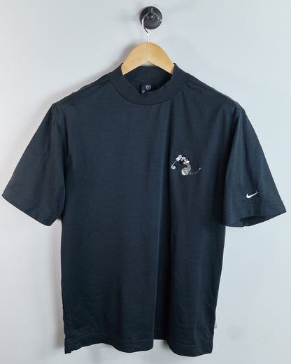 90s Nike Golf Black Short Sleeve Mock Neck (M)