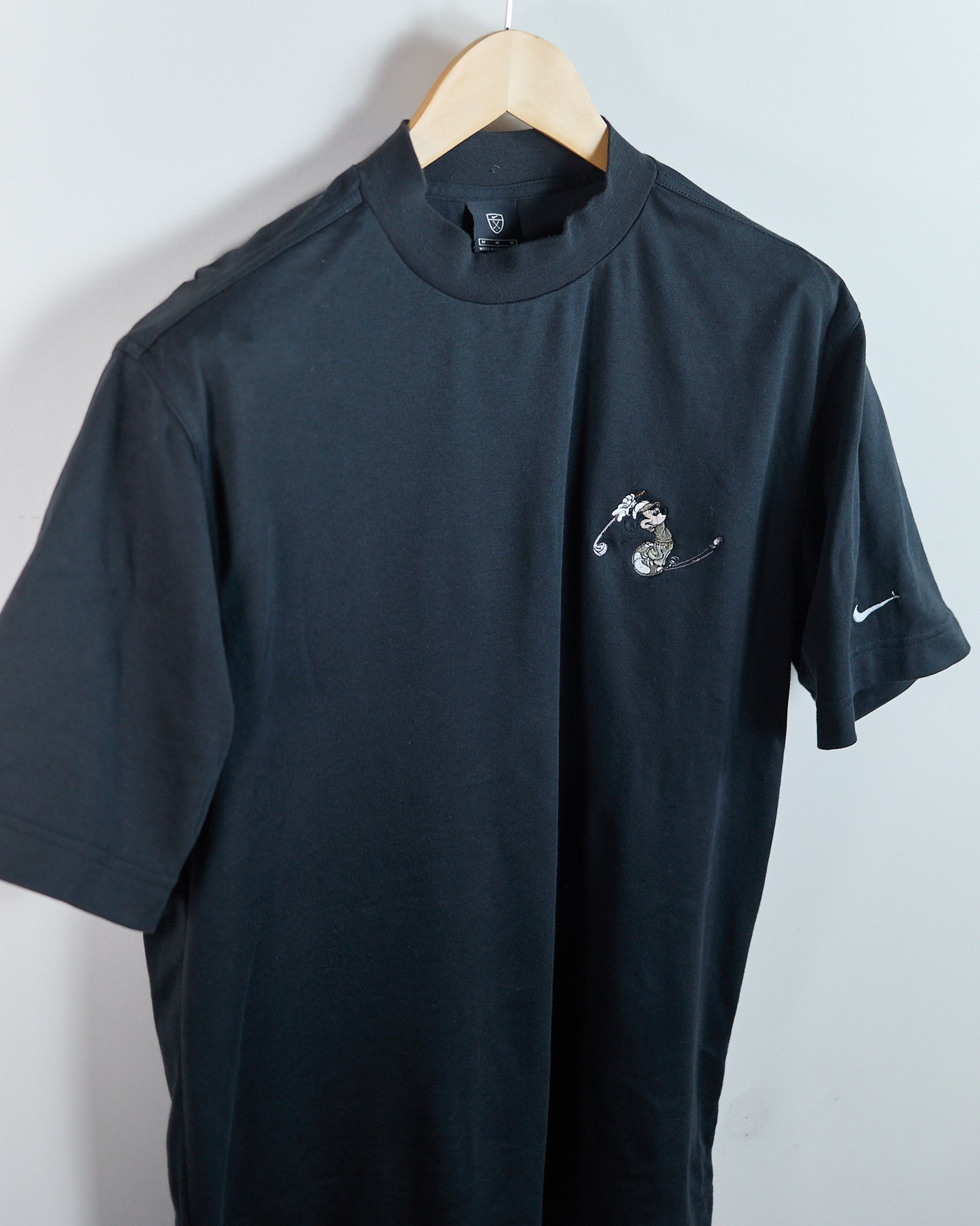 90s Nike Golf Black Short Sleeve Mock Neck (M)
