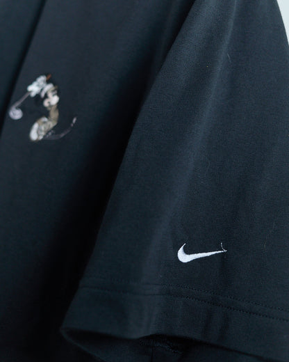 90s Nike Golf Black Short Sleeve Mock Neck (M)